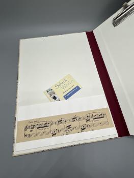 Preview: Buchbinderei Mappe Klemmbrett Musik Noten Klaviermusik Recycling Innenseite Steckfach FürElise