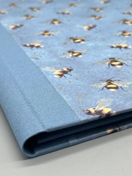 Preview: Mappe A4 Sammeln  Detail Rückenbindung hellblau