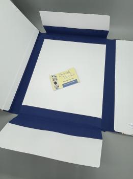 Preview: Mappe A4 Sammeln Innenseite Mitte Klappen blau