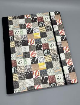 Mappe A4 Sammeln bunt Handschriften Mosaik Vorderseite