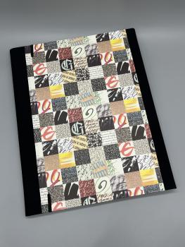 Preview: Mappe A4 Rückseite Muster Mosaik Handschriften