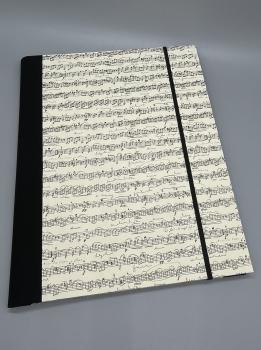 Mappe A4 Sammeln Noten Lieder schwarz Vorderseite