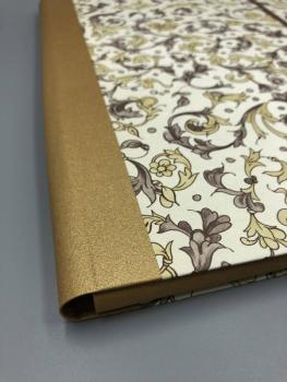 Mappe A4 Sammeln Ranken Blumen gold Vorderseite Bindung