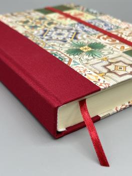 Preview: Bindung Lesebändchen Buch Leinenrücken Gummiband handgebunden Notizen schwarz Musik Noten