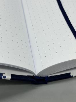 Preview: Detailansicht punktkarierte Seiten, hochweiß, mit Mikroperforation