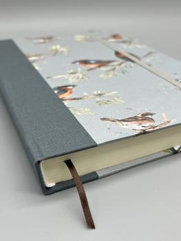 Preview: Notizbuch A5 Bindung Lesebändchen grau