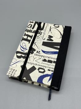 Preview: Buch Leinenrücken  Rückseite handgebunden Buchstaben schwarz