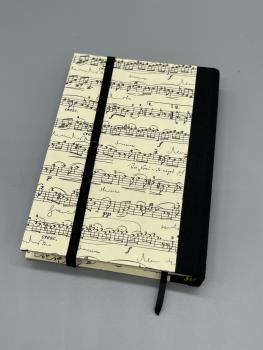 Preview: Buch Leinenrücken  Rückseite handgebunden Musiknoten