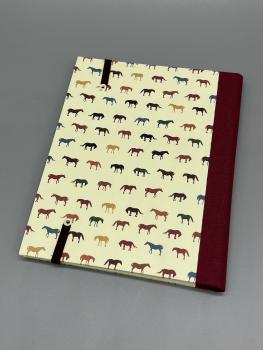 Preview: Notizen A6 Leinenrücken auswechselbar Heft Wechselheft Rückseite rot