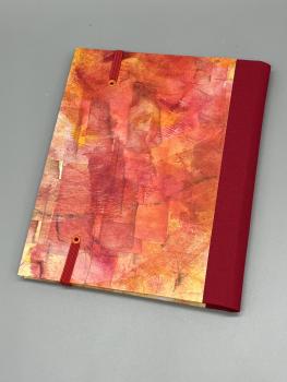 Notizen A6 Leinenrücken auswechselbar Heft Rückseite rot