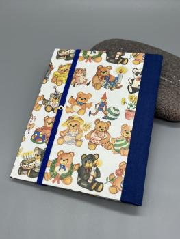 Notizen A6 Leinenrücken auswechselbar Heft blau Rückseite