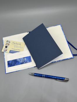 Preview: Notizen A6 Leinenrücken auswechselbar Heft Wechselheft Stift Set Innenseite