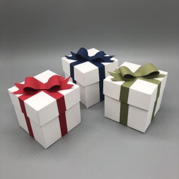 Geschenkschachtel leer weiß Überraschung Varianten