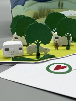 Preview: Geschenk Schachtel Überraschung Reise Gardasee Campingurlaub Wohnwagen