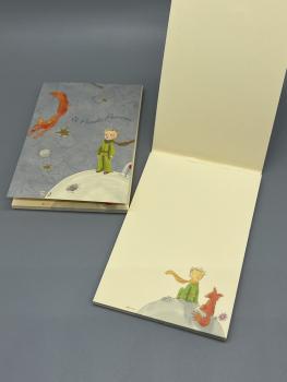 Preview: Notizblock Vorderseite Innenseite Junge Fuchs