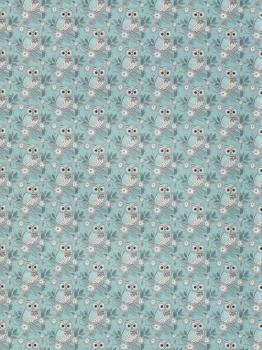 Geschenkpapier Eulen petrol grünblau Einzelbogen Herstellerfoto