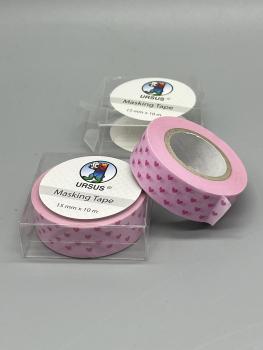 Klebeband Reispapier Herz rosa  Rollen