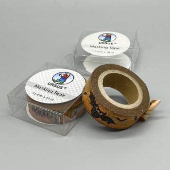 Klebeband Reispapier orange schwarz Fledermaus Eule Verpackung Rollen