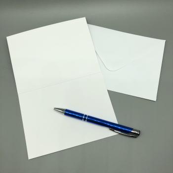 Grußkarte Querformat Innenseite Kuvert Stift