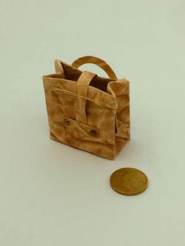 Geschenk Tasche Lederpapier Mini  braun