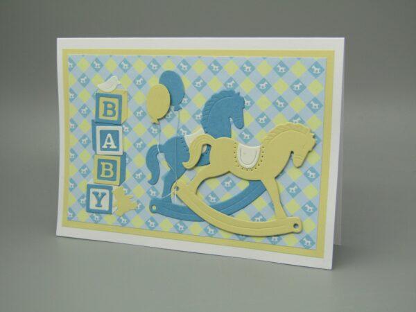 Babyarte gelb Schaukelpferde kariert