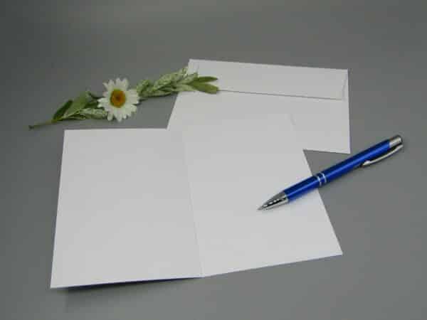 Hochzeitskarte Grußkarte Verlobung Hochzeit Herz Blumen A6 Innenseite Stift Kuvert