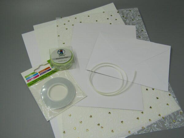 Basteln Hochzeit Set weiß Einzelteil
