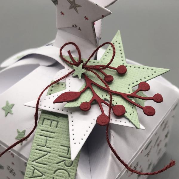 Box Weihnachten Dekoration Etikett