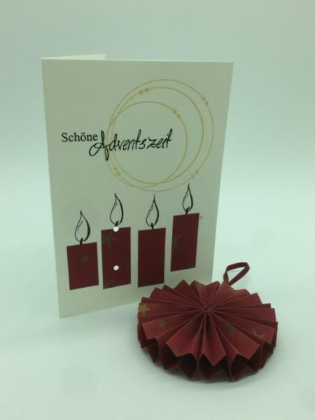 rot, Karte und Ornament