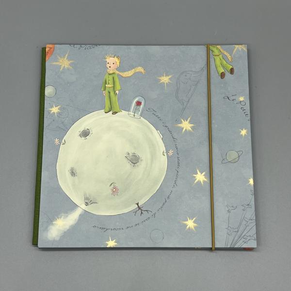 Front Buch Gummiband Fotos Faltbuch Vorderseite Junge Planet Sterne