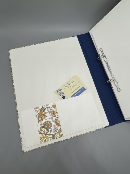 Ringbuch A4 Ranken Florentinisch bunt Steckfach Innendeckel