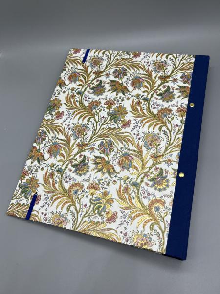 Ringbuch bunt A4 blau Florentiner Muster Ornamente Rückseite