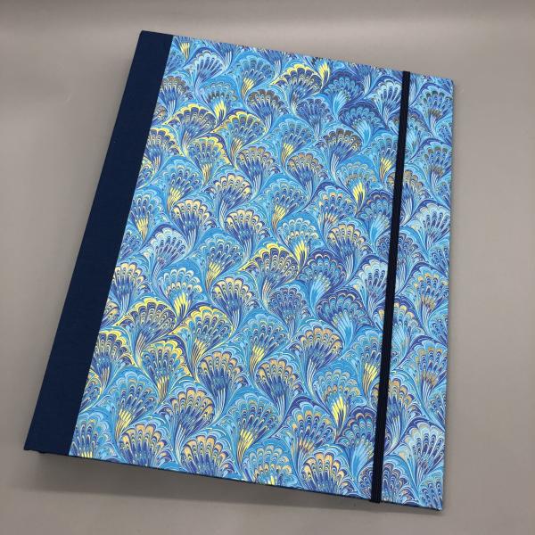 Ringbuch A4 Ordner Hefter marmoriert blau Vorderseite