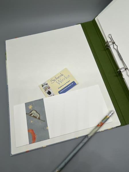 Ordner Ringbuch A4 grün Steckfach