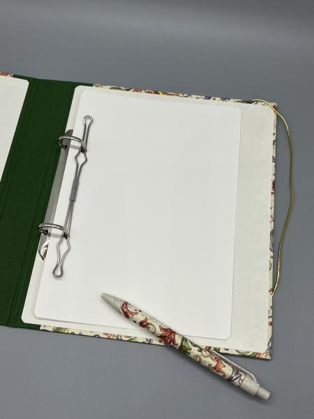 Ordner Ringbuch A5 grün Stift Ringmechanik