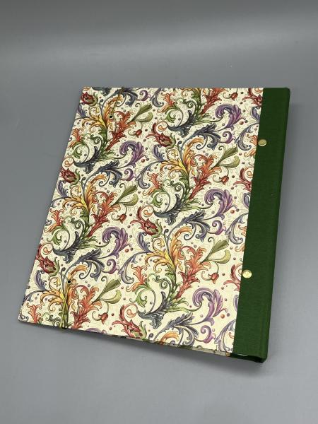 Ordner Ringbuch A5 grün florentinisch  Rückseite
