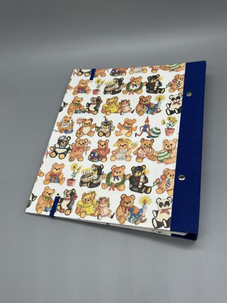 Ringordner A5 Teddys – Rückendeckel mit Teddybären-Motiv, Gesamtansicht