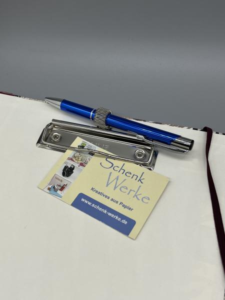Buchbinderei Mappe Klemmbrett Klemme Stifthalter Anwendung
