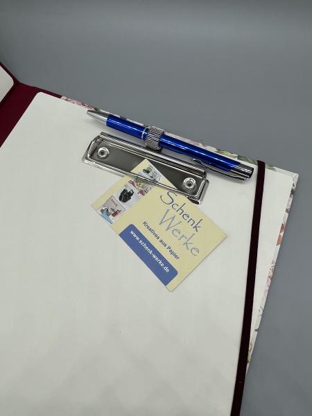 Buchbinderei Mappe Klemmbrett Klemme Stifthalter Anwendung