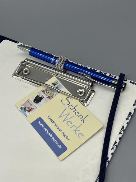 Mappe A5 Detail Klemmmechanik Stifthalter