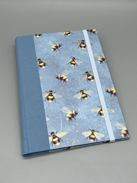 Mappe blau Schreiben A6 Frontdeckel Gummikordel