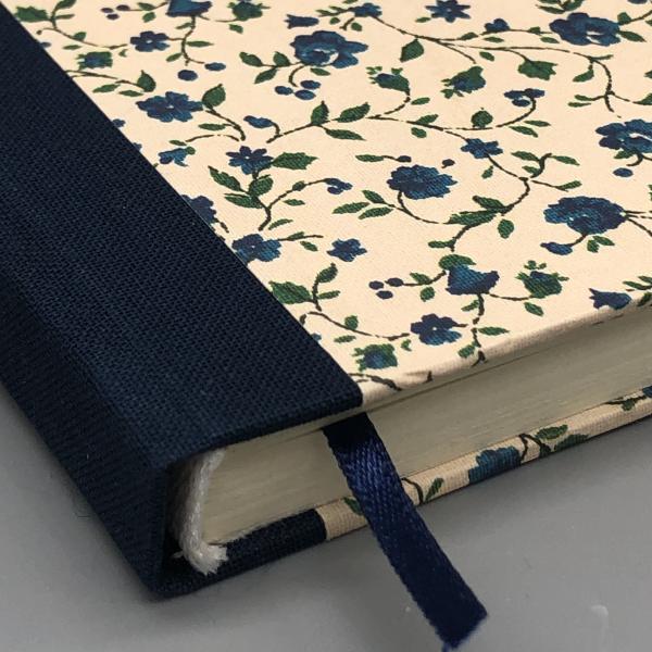 Notizbuch Bindung Lesebändchen dunkelblau