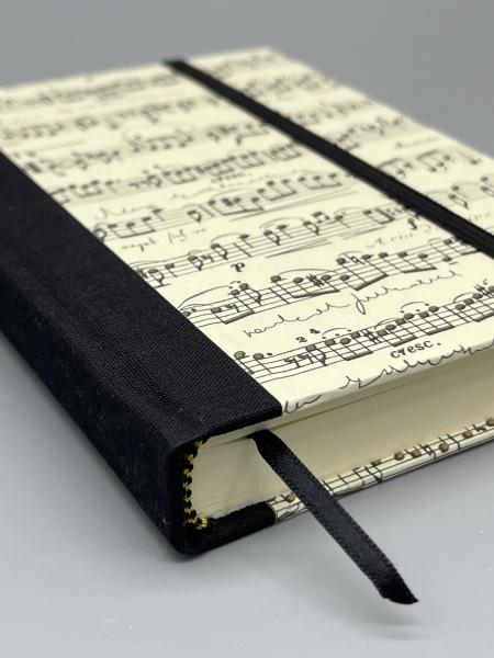Notizbuch Bindung Lesebändchen schwarz