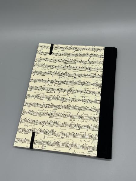 Notizen A5 auswechselbar Heft schwarz Noten Rückseite