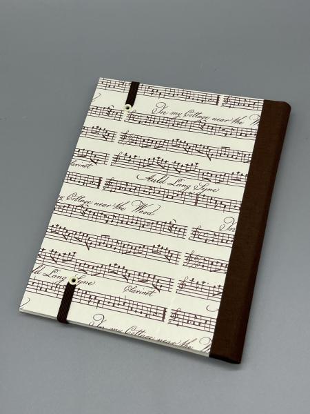 Notizen A6 Leinenrücken auswechselbar Heft beige braun Noten Lied Innenseiten