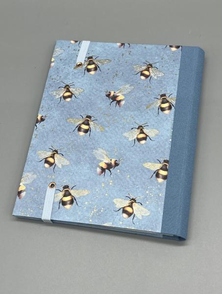 Notizen A6 Leinenrücken auswechselbar Heft blau Rückseite