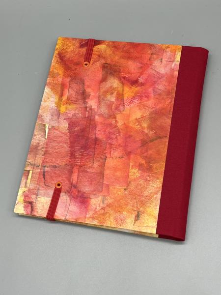 Notizen A6 Leinenrücken auswechselbar Heft Rückseite rot