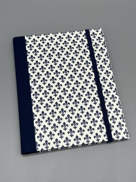 Notizen A6 Leinenrücken auswechselbar Heft Vorderseite blau