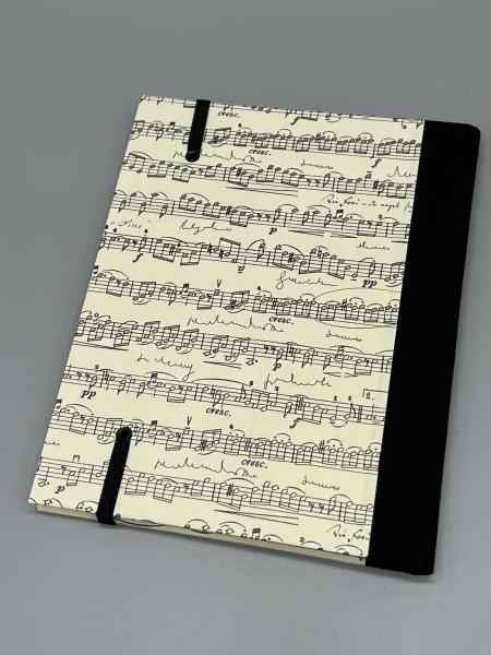 Notizen A6 auswechselbar Heft schwarz Noten Rückseite