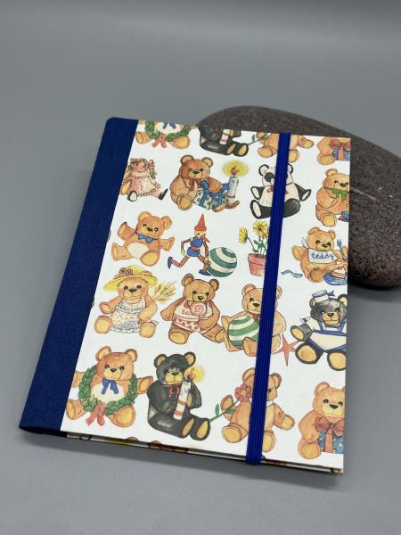 Notizen A6 Leinenrücken auswechselbar Heft blau Vorderseite